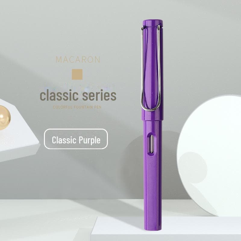 Colorful Student Fountain Pen with Replaceable Ink Capsule for Calligraphy and Correct Writing Posture 0.5mm with Converter