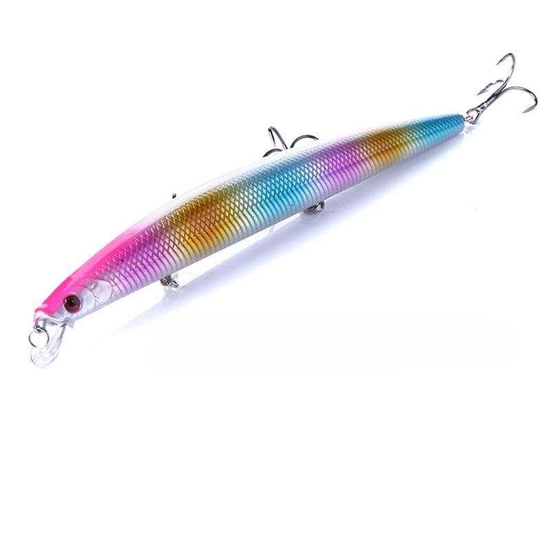 Best Selling 1Pcs 18cm 26g Big Long Fish Minnow Sea Fishing Lure Bait 3D Eyes Strong Hooks Lures For Sea Fishing 2#