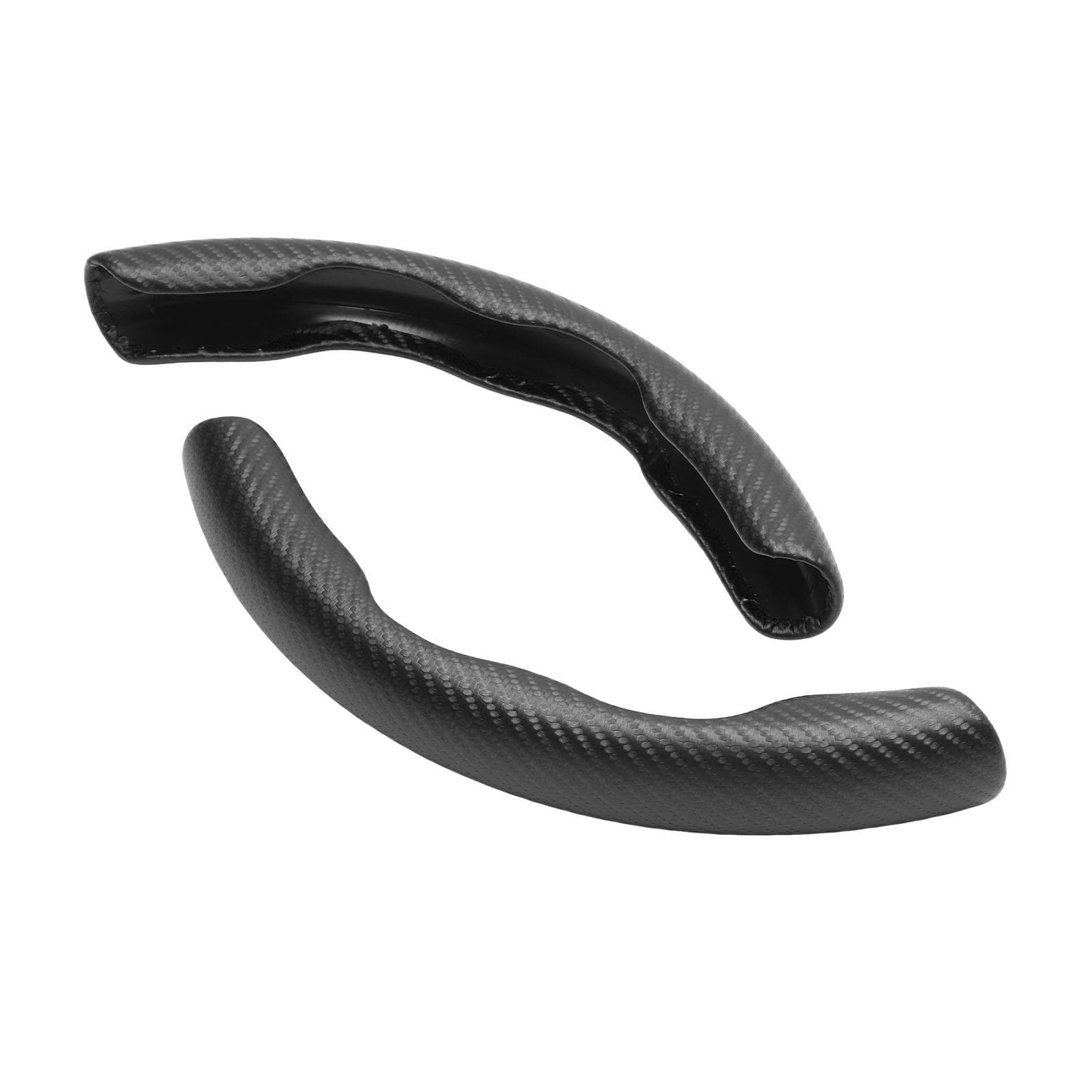 Car Steering Wheel Grip Carbon Fiber Pattern Anti Slip Segmented Steering Wheel Protector Cover for black