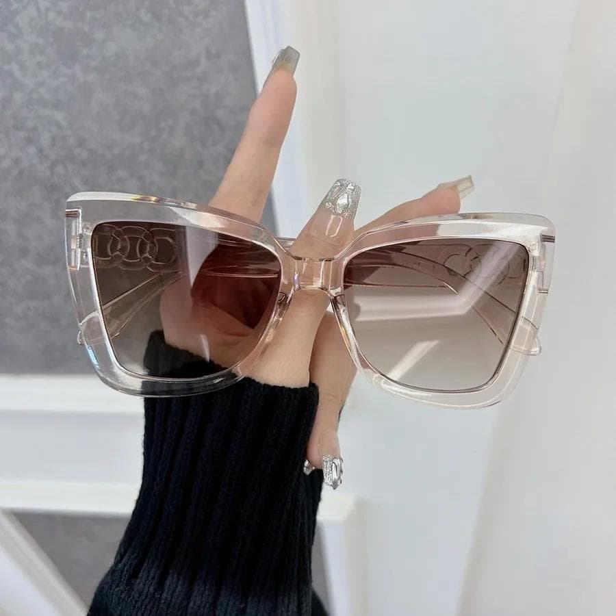Retro Square Designer Sunglasses Big Frame Vintage Sun Glasses Women Men Brand Fashion Oculos De Sol Other