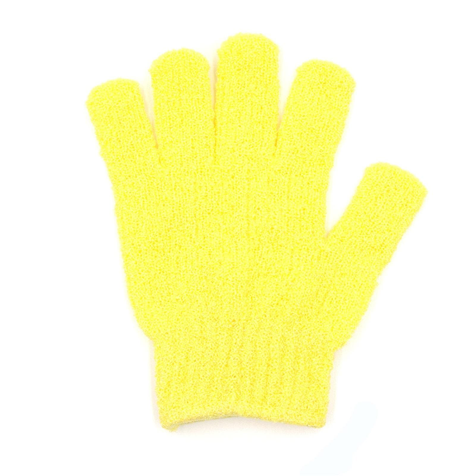Exfoliating Glove Polyester 5?Finger Design Body Scrub Wash Mitt for Deep Cleaning