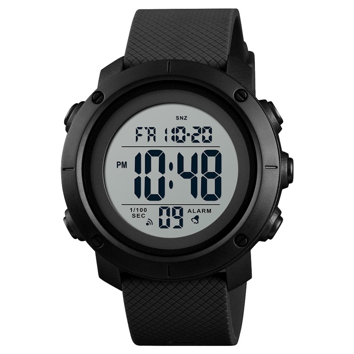 SKMEI 1426 Digital Movement Men Watch 12/24-Hours Alarm Sport Wristwatch black/white