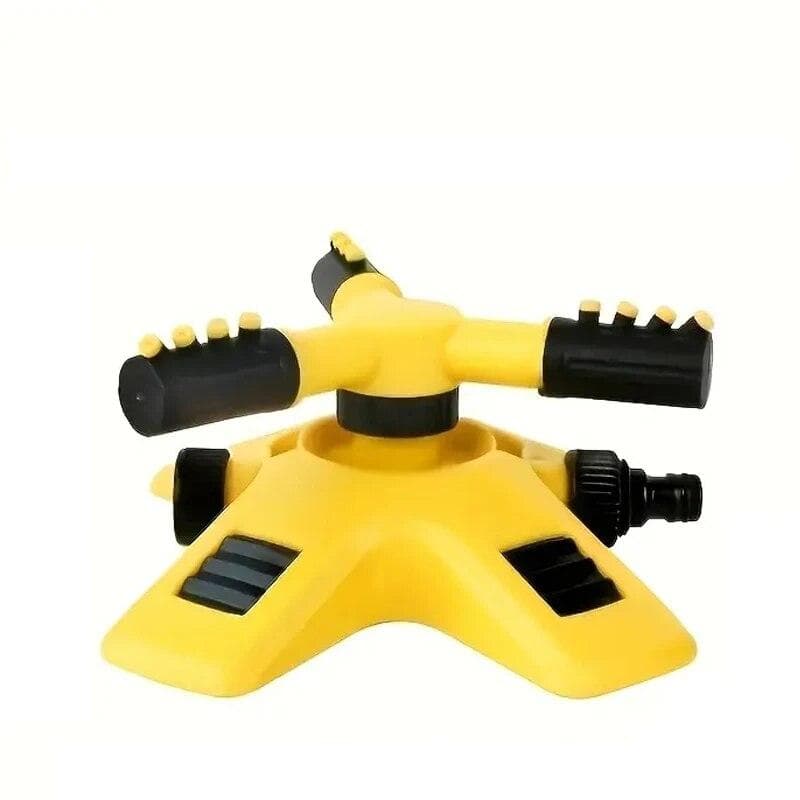 360° Rotating Plastic Watering Sprinkler Garden Irrigation Lawn Watering Tool yellow