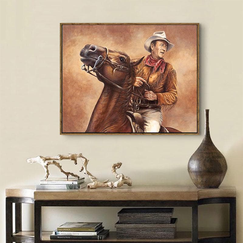 Diamond Painting Man Riding Horse Crystal Embroidery Cross Stitch Needlework Mosaic Painting 20X30CM