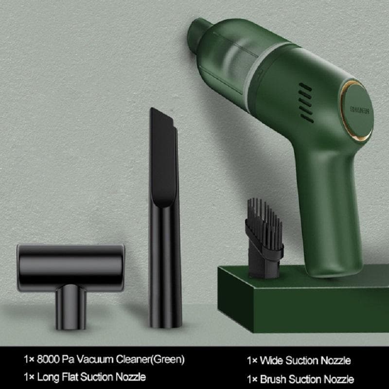 NEW 3-In-1 Portable 8000pa Handheld Vacuum Cleaner Wet and Dry Vacuum Cleaner Handheld Dust Collector Vacuum Home & Car Cleaning Tool green
