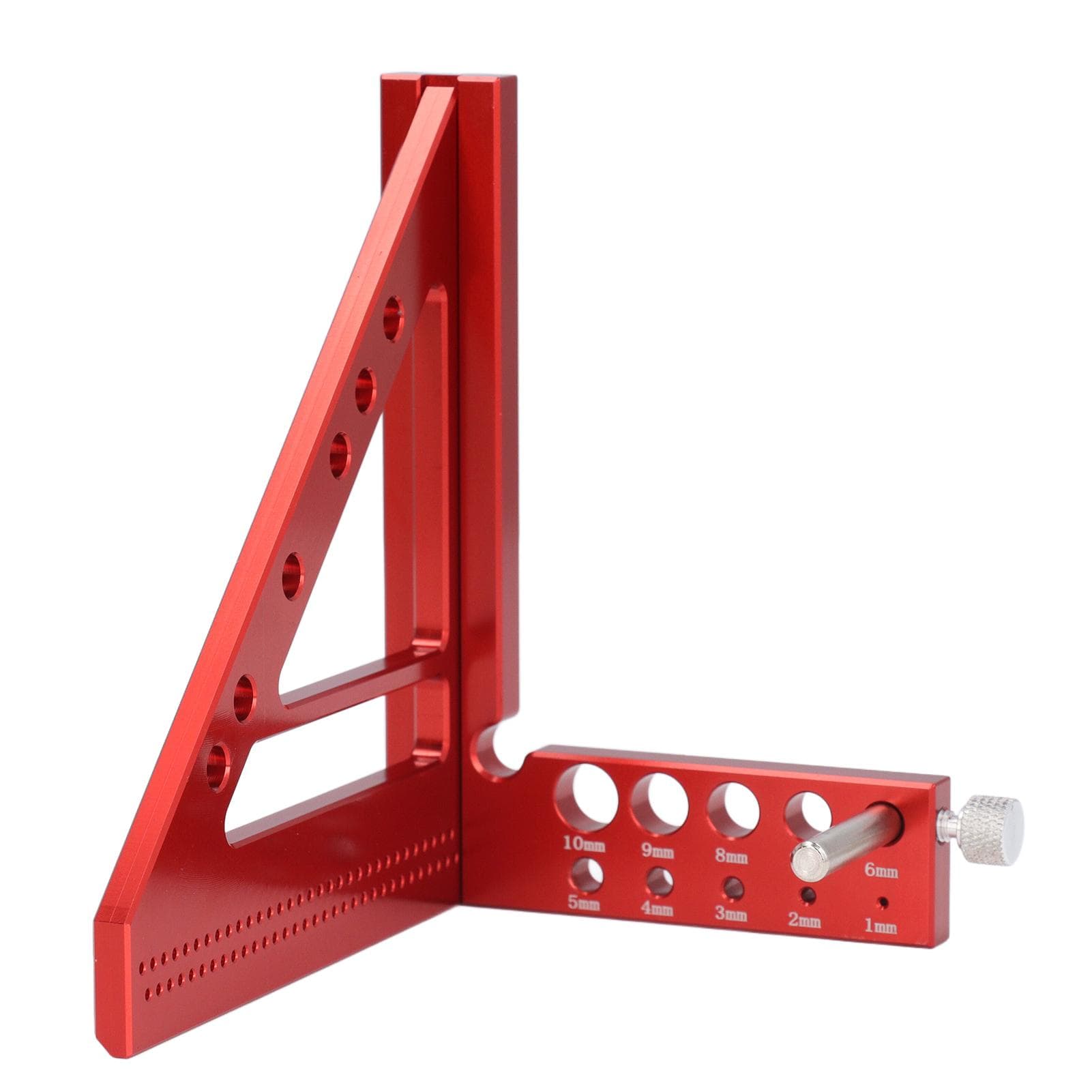 90 Degree Measuring Ruler 5 Inch 22.5 degrees ?90 degrees Aluminium Alloy Carpenter Square Hole Scribing Ruler for