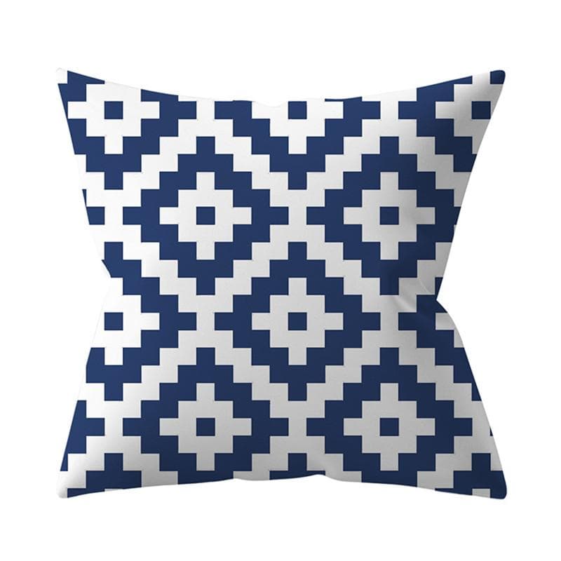 Navy Blue Mandala Nordic Geometric Pillowcase 45x45 Cushion Cover Decorative Pillow Sofa Cushion Home Decor Polyester 45x45cm