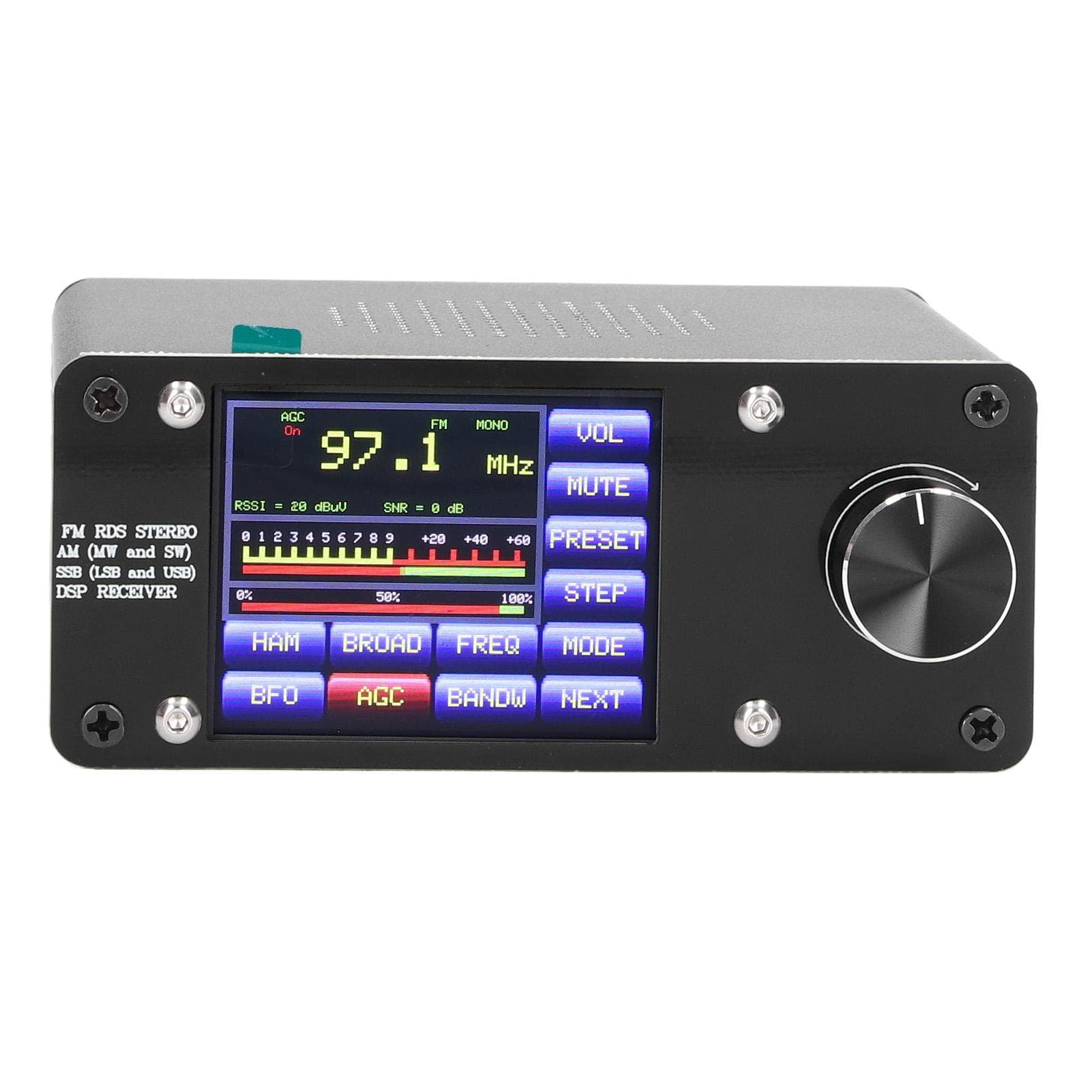 Full Band Radio Receiver FM LW MW SW SSB Portable Handheld Recorder Si4732 2.4in Touch Screen