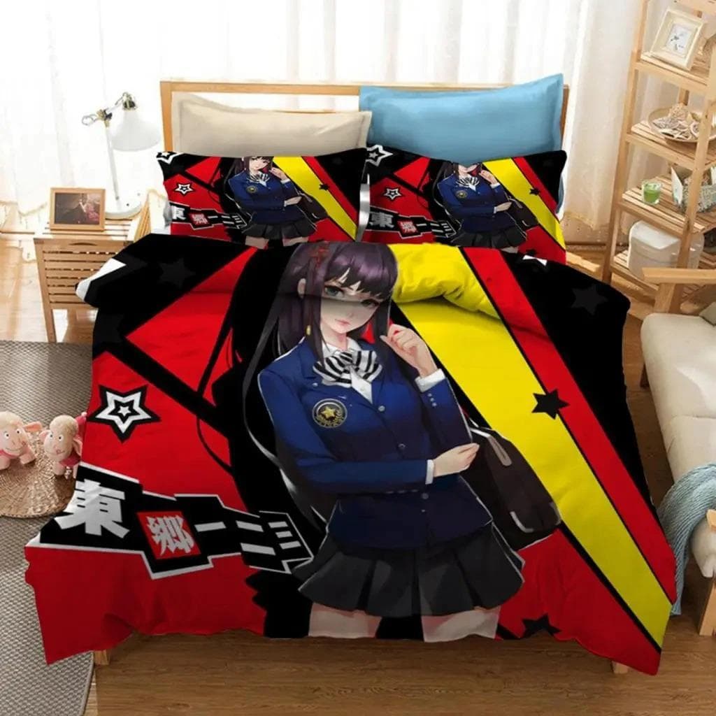 Anime Game Persona Strikers Bedding Set Boys Girls Twin Queen Size Duvet Cover Pillowcase Bed Kids Adult Home Textileextile 70x133cm 2pcs