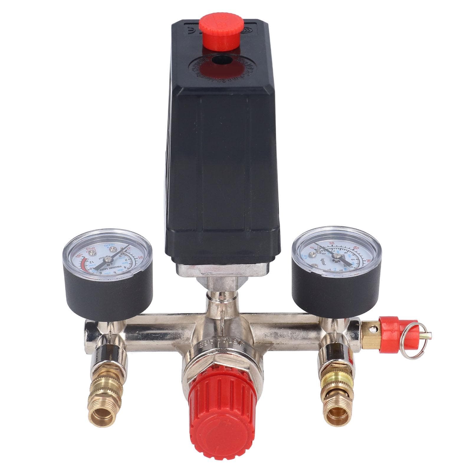 Air Compressor Pressure Valve Kit Vertical Switch Manifold Regulator 90?120PSI AC 100240V