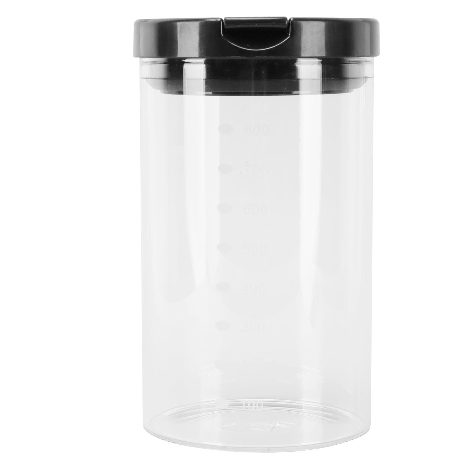 Glass Jar with Lids Scale Line Food Storage Containers for Kitchen Household of Dry Goods800ml