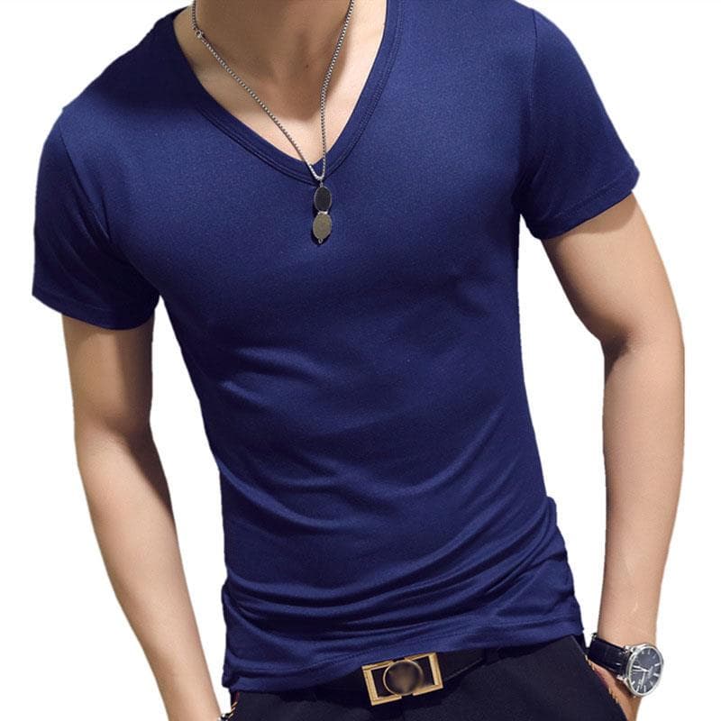 Fashion Slim Men's T-shirt Soft and Comfortable Breathable Cotton Men's Shirt Fitness and Leisure M