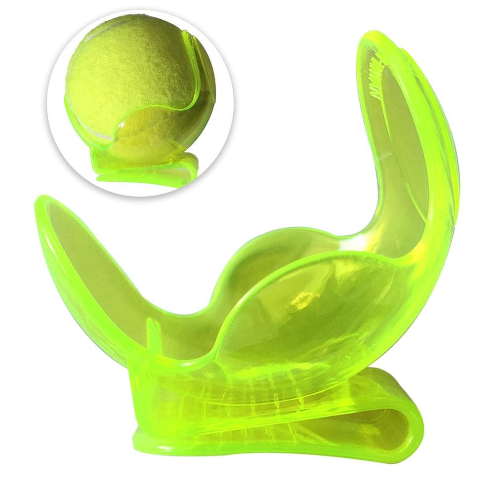 1Pcs Transparent Tennis Ball Clip Plastic Tennis Training Ball Holder yellow