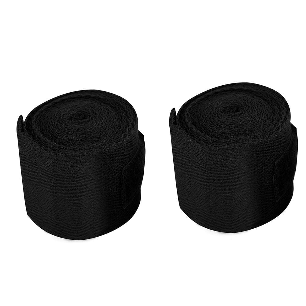 2PCSSet 2.5m Cotton Bandage Hand Wraps for Boxing Kickboxing Muay Thai (Black)