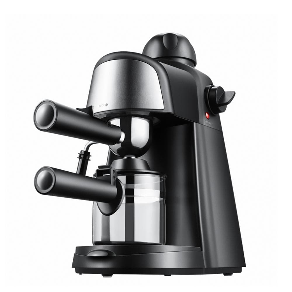 Espresso Coffee Machine 5 Bar 2-4 Cup 240ml Capacity 800W Espresso Maker with Steam Milk Frother EU Plug black