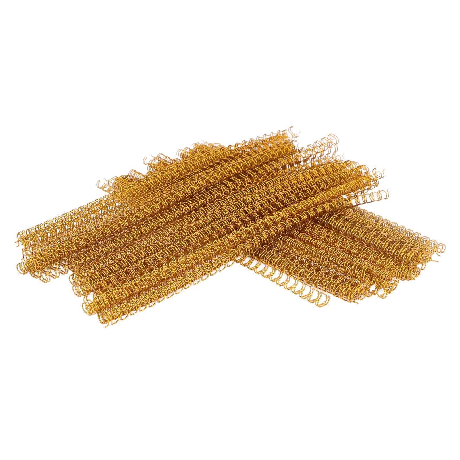 100Pcs Double Loop Wire Binding Spine 20 Sheet Capacity 3:1 Pitch 34 Loop 6.4mm Diameter Set Kit