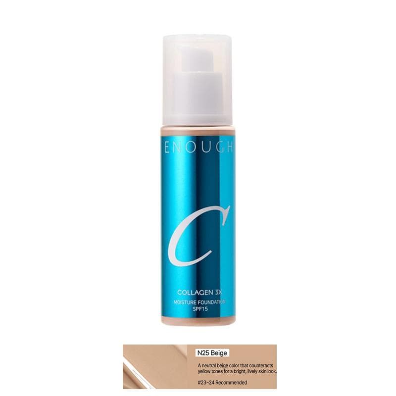 ENOUGH COLLAGEN 3X Moisture Foundation SPF 100mL (30 Options) #N25 Beige x 1PCS