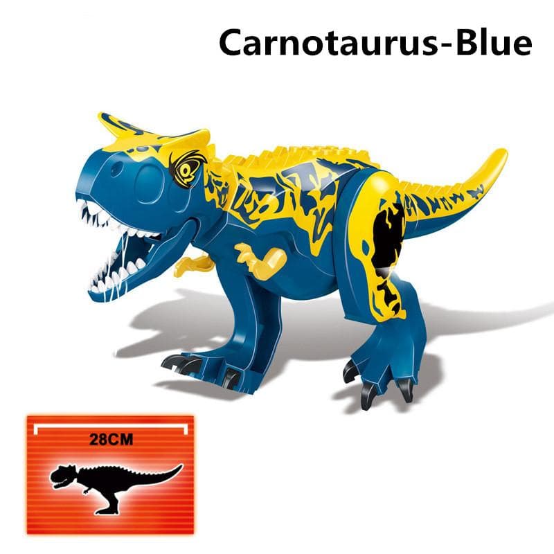28CM Huge Raptor Carnotaurus Building Blocks Dinosaur Bricks Tyrannosaurus T-Rex Assemble Kids Toys Kids Gift Christmas Gifts 05