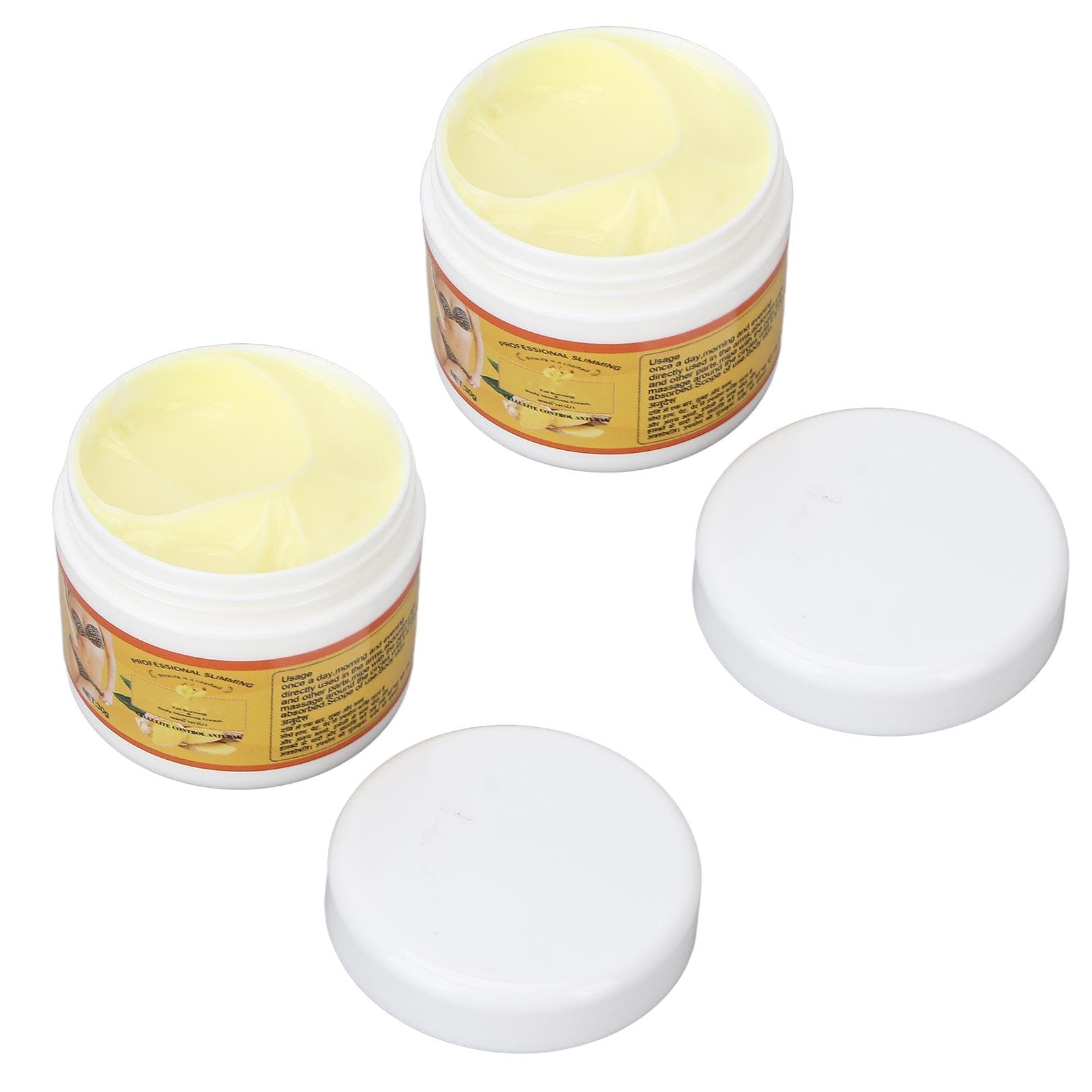 2Pcs 30g Ginger Fat Burning Cream Fat Loss Slimming Massage Cream for Arms Abdomen and Thighs