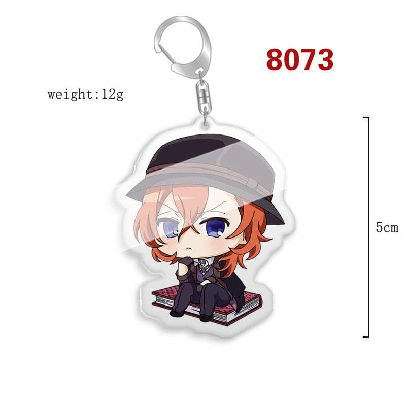 Anime Bungou Stray Dogs Atsushi Acrylic Keychain 6 Styles Key Chain Acrylic Figure Keyring Keychain Keyholder Bags Decorate Gift 8073