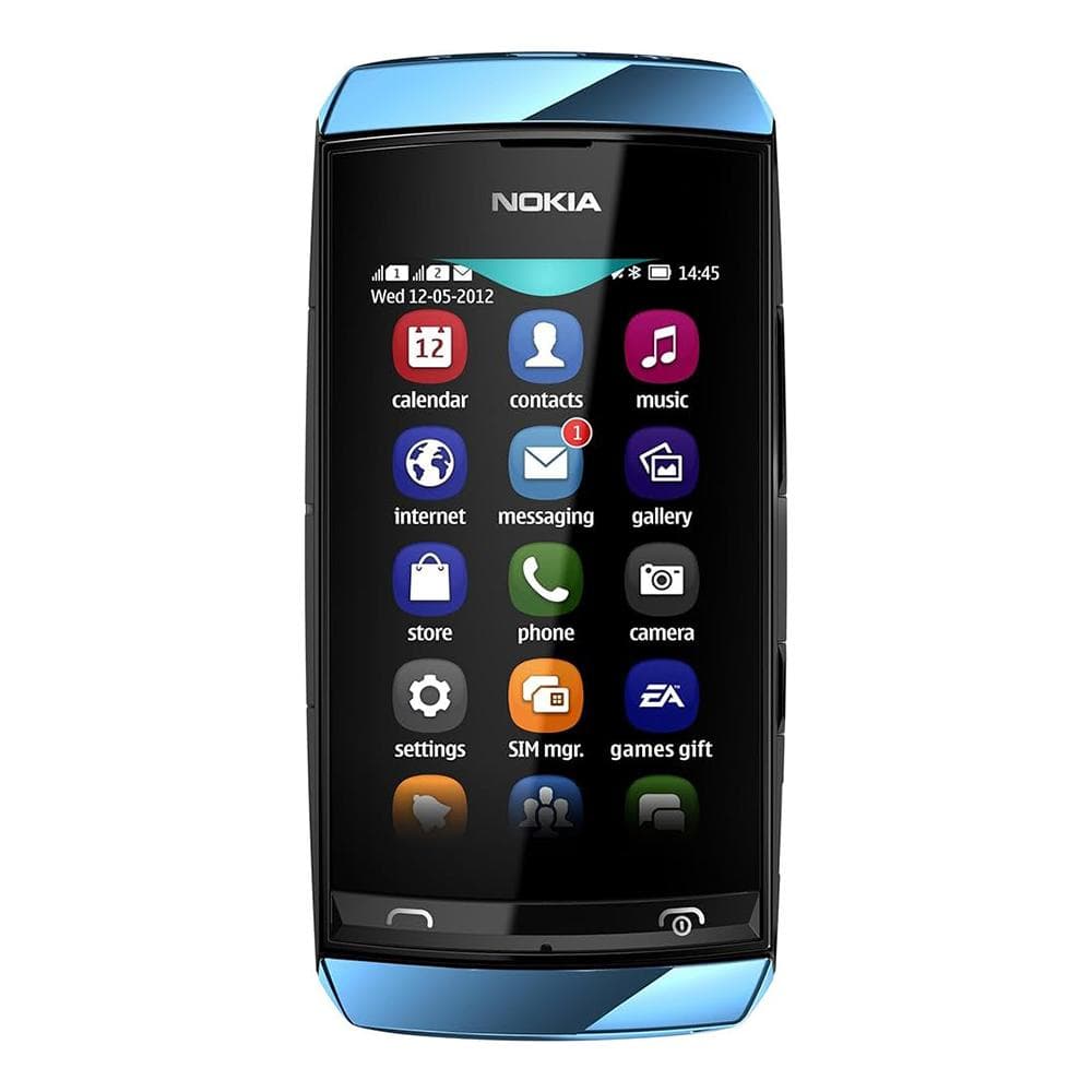 Refurbished Nokia Original Nokia Asha 305 Dual SIM Unlocked Feature phone Mobile Phone With 2 SIM Simple set blue