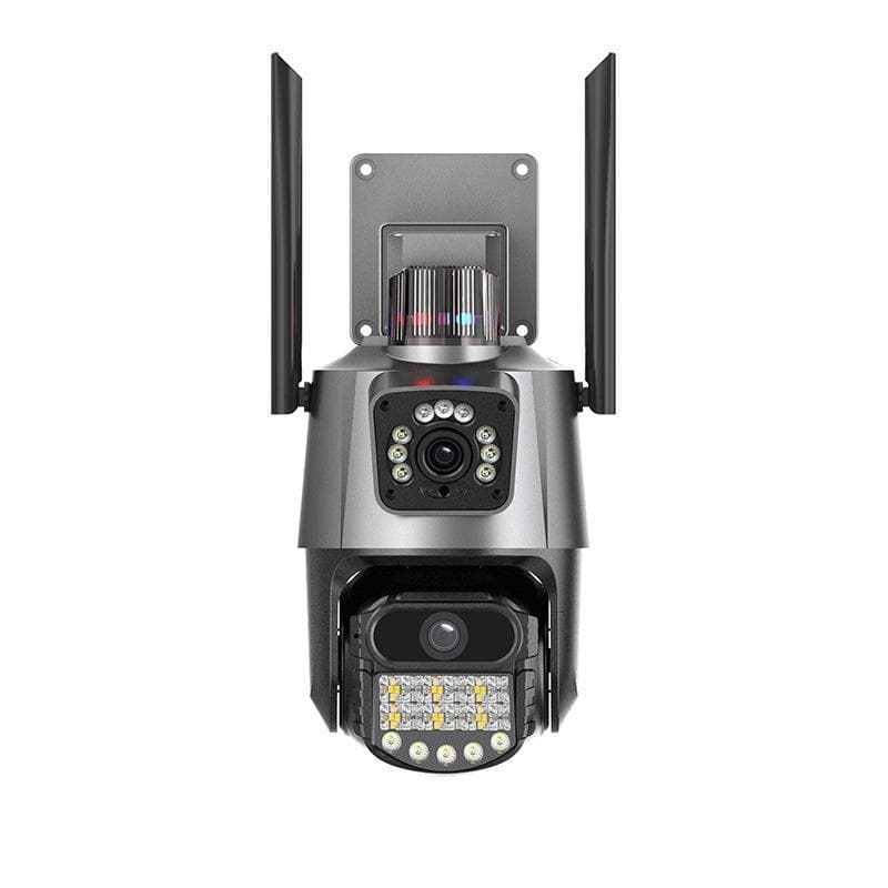 8MP 4K Wifi IP Camera Outdoor 4X Zoom Dual Lens Dual Screens PTZ Camera Ai Auto Tracking CCTV Surveillance Video Camera ICSEE AU Plug