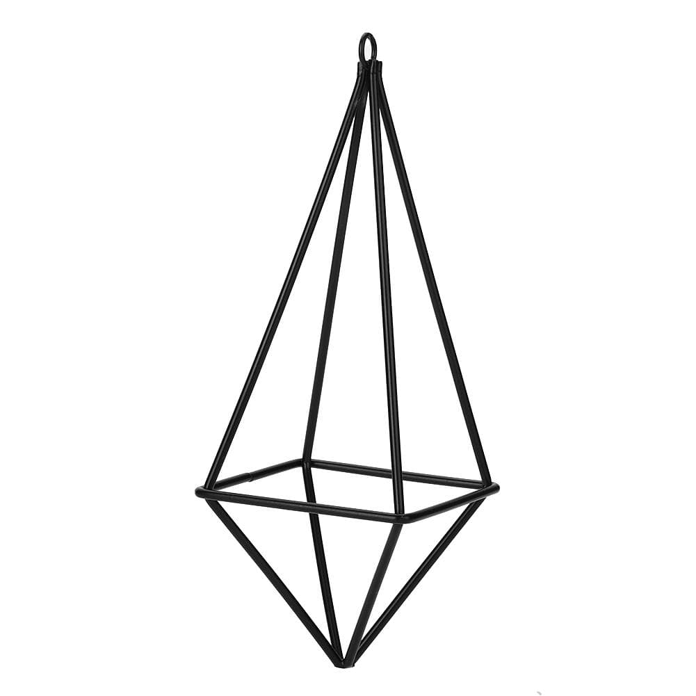 Air Plant Holder Quadrilateral Hanging Tillandsia Rack for Room Decor(Black) black