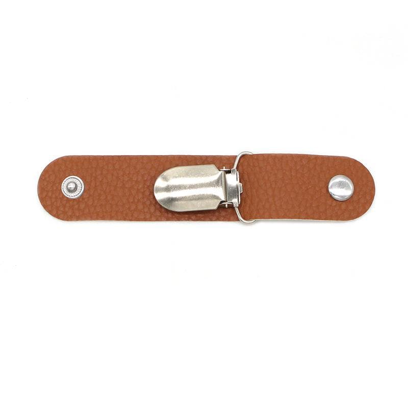 Travel Leather Hat Clip Outdoor Backpack Luggage Storage Bag Leather Hat Clip Multifunctional Straw Hat Clip Hat Accessories brown