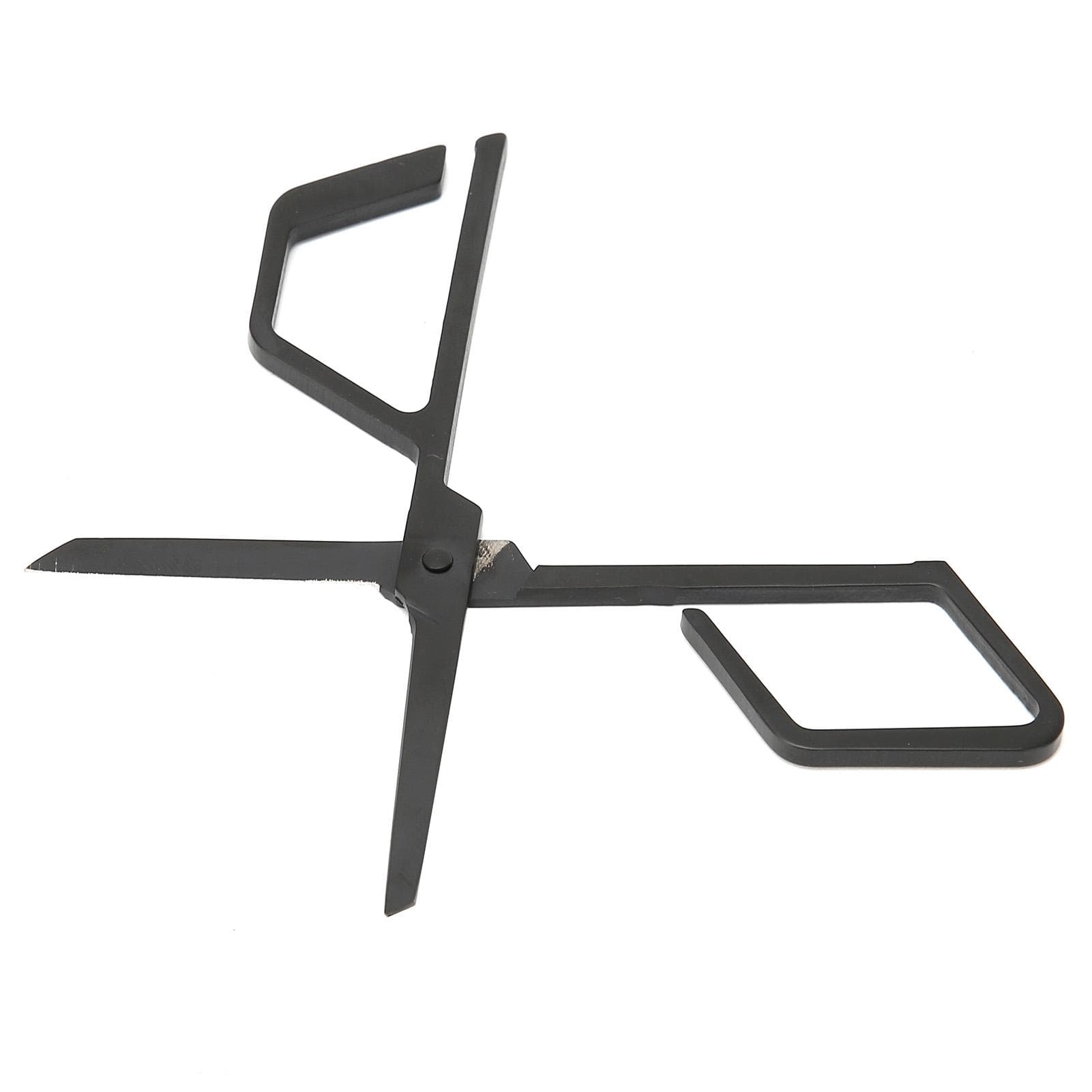 Stainless Steel Nose Hair Scissors Oblique Angle Nose Facial Hair Trimming Scissors Black