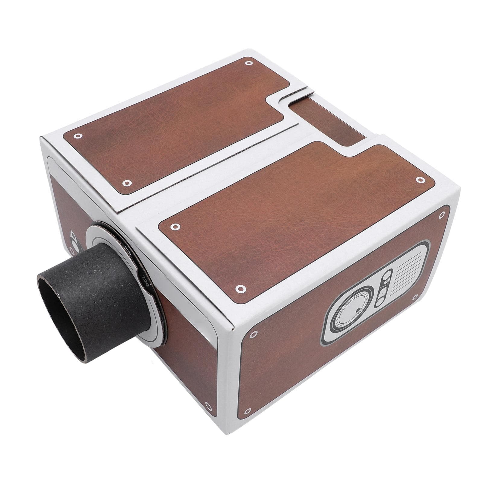 DIY Smartphone Projector 8X Image Magnification Cardboard Home Cinema Theater Box Projector for