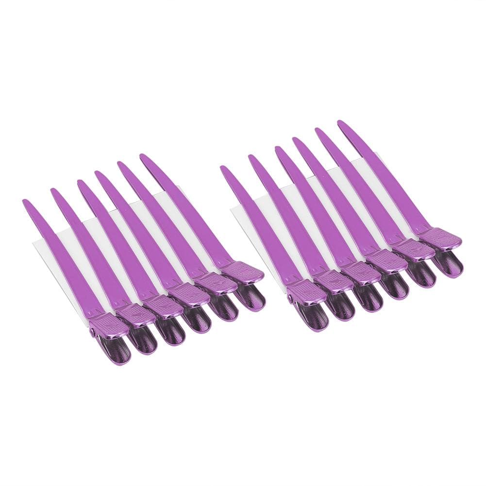 12pcsBox Hair Styling Clips Hairdressing Salon Sectioning Hairpins for Salon Styling Rose Red