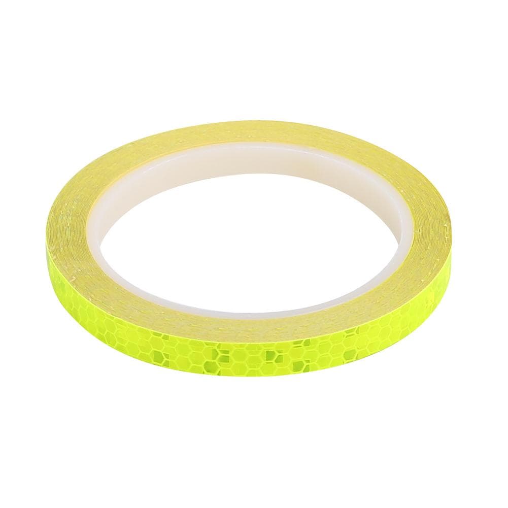 2Rolls Bicycle Cycling Reflective Stickers Security Wheel Decal Stripe Tape (Yellow) yellow