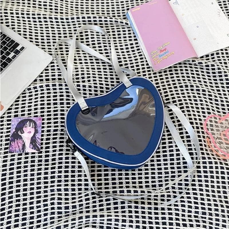 Love Heart Design Itabag Women 2025 New Transparent Crossbody Bags Girls Purses and Handbags Ita Bag for Girls JK Uniform Bag