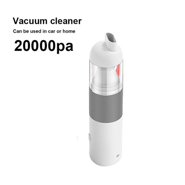 New Portable Rechargeable Vacuum Cleaner Handheld Car Vacuum Cleaner For Car 20000PA Cordless Vacuum Cleaner Cyclone Suction Dry Wet Separation grey