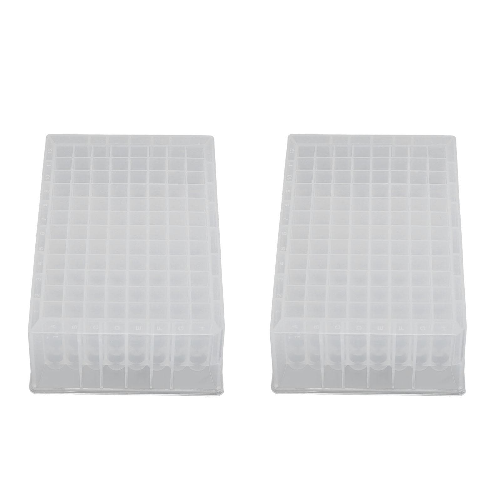 10Pcs Deep Well Plate 96 Wells 2.2ML PP Plastic Laboratory Storage Microplates 41mm Height