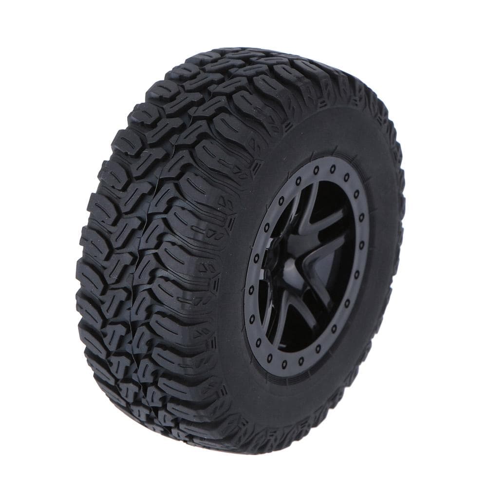 4X 1/10 Kurzplatz LKW-Reifen-Reifen for Traxxas HSP Tamiya HPI Kyosho RC black