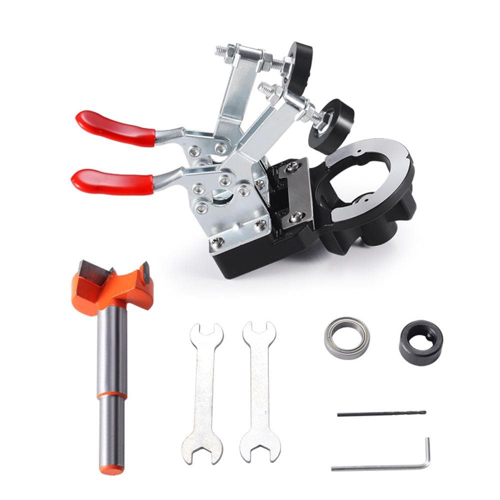 35mm Carpenter Woodworking Hole Opener Hinge Drilling Opener Aluminium Alloy Hole Puncher Hinge multicolour