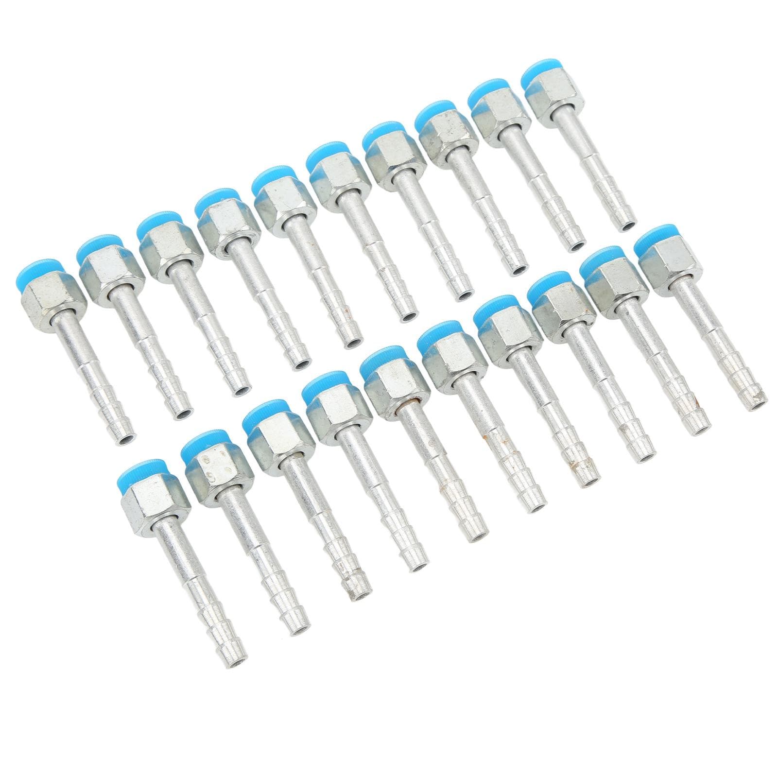 20 Pcs Barb Fitting Elbow Nut 180 Degree Air Conditioner Pipe Connector Adapter Joint for Cars