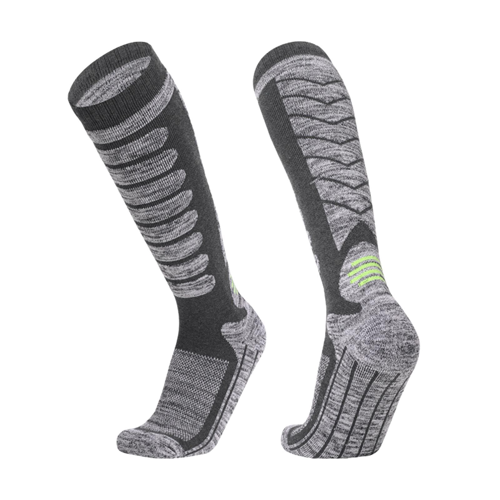 Long Ski Socks for Winter Sports Skiing and Snowboarding hiking socks 35-39 dark gray