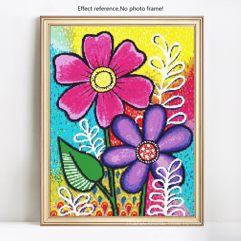 5D DIY Diamond Painting Full Round Flower Rhinestone Picture Embroidery Sale Cute Diamond 20X30