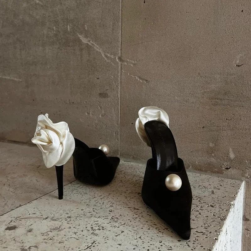 Summer Women Sexy High Heels Shoes Brand Sandals Fashion Pumps New Trend Party Dress Femme Zapatillas Slingback Slippers 43 black