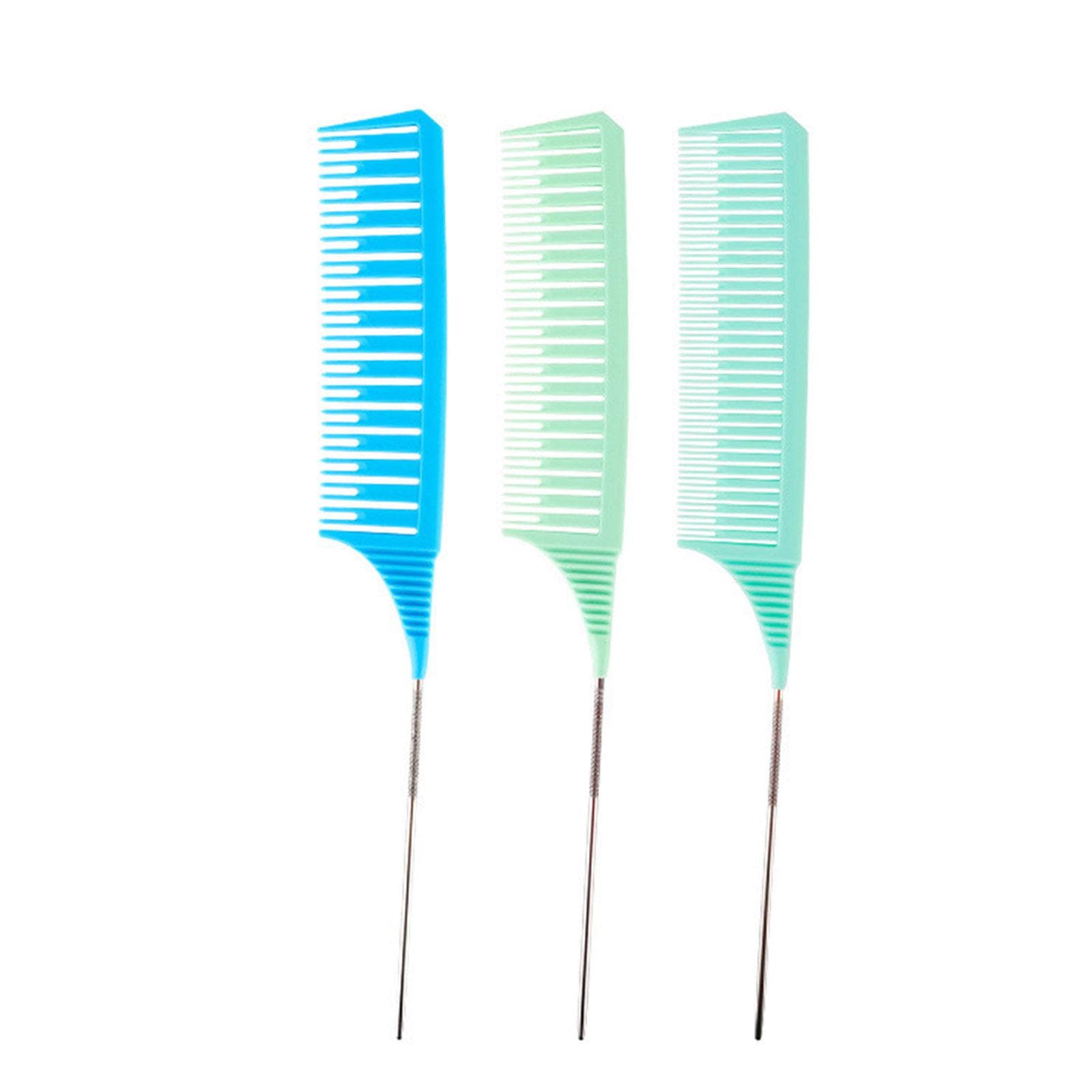 Ingrid Hair Styling Combs Tailed Comb Set Coloring Dyeing Comb Salon Tool Sectioning Highlighting 2 multicolour