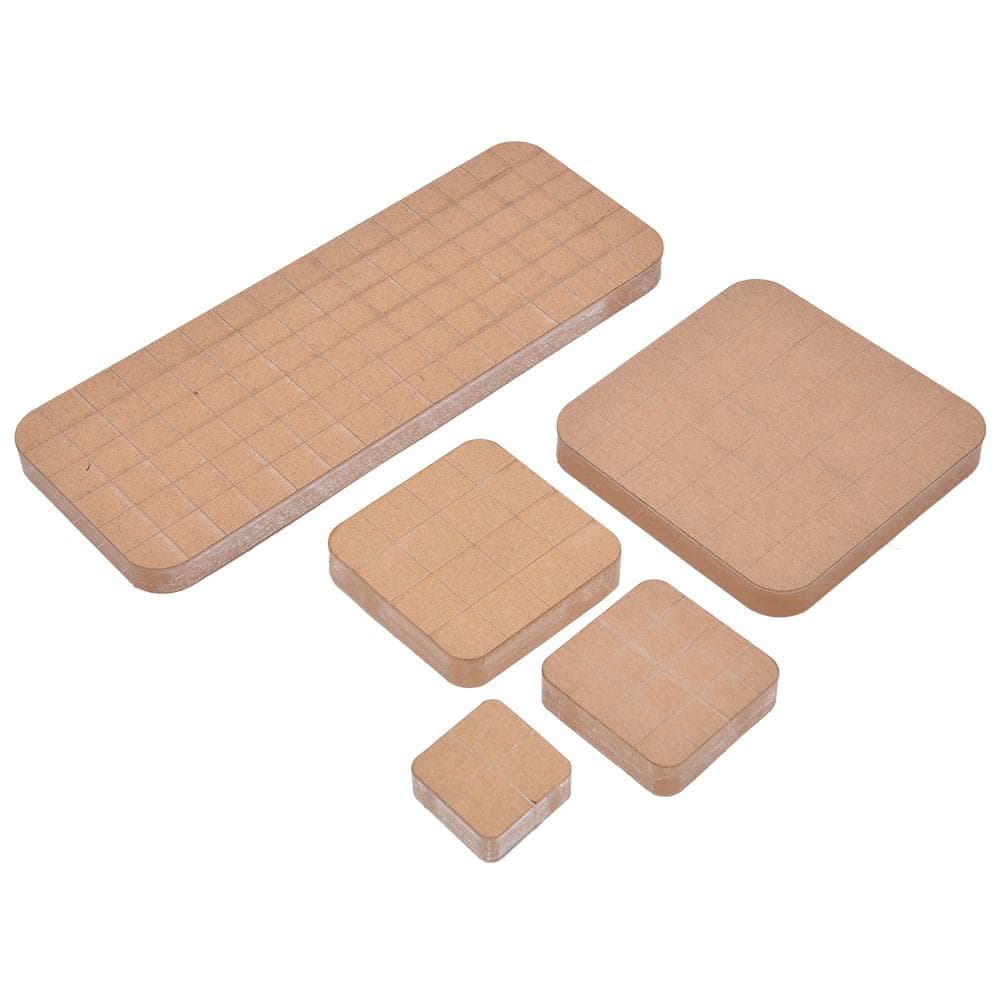 5 Pcs Rubber Stamp Block Transparent Acrylic Round Angle Manual Stamp Making Accessory