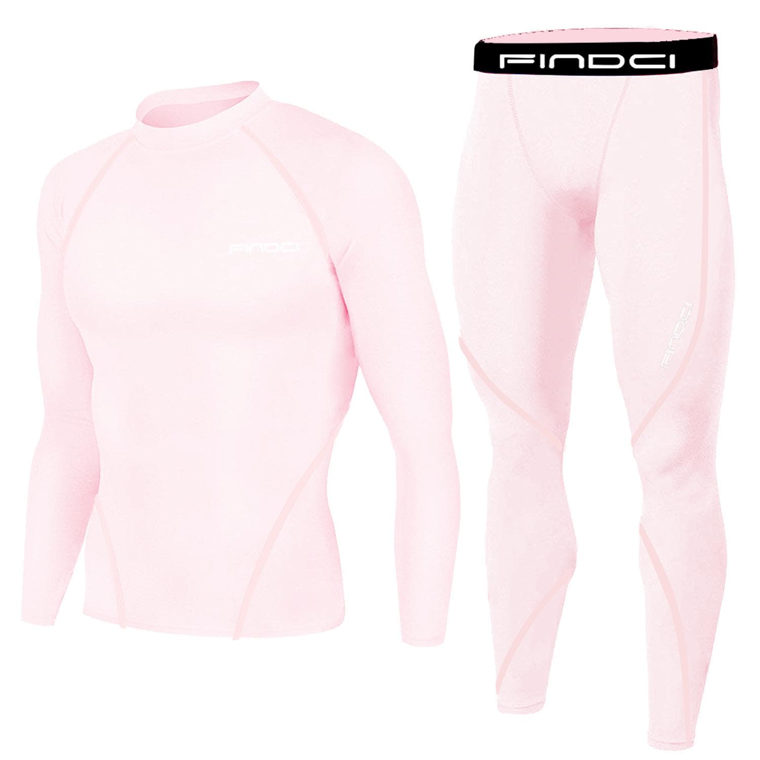 Men Tracksuit Compression Tops Sets Black Tight Trousers Long Sleeve T Shirts Long Pants Sport Suits L