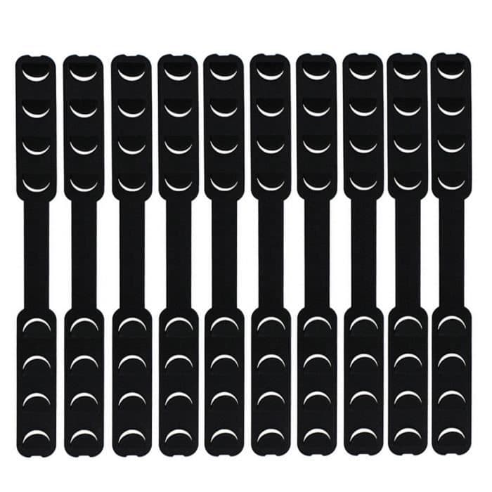 Feuillard,10 pièces quatre vitesses réglable masque oreille Extension crochet Point bouche masque filtre masque - Type BK