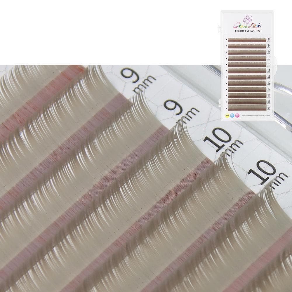 Colored Lashes Literary Morandi Grey Individual Natural False Colorful Eyelash Extension D&0.07mm&8-14mm MIX