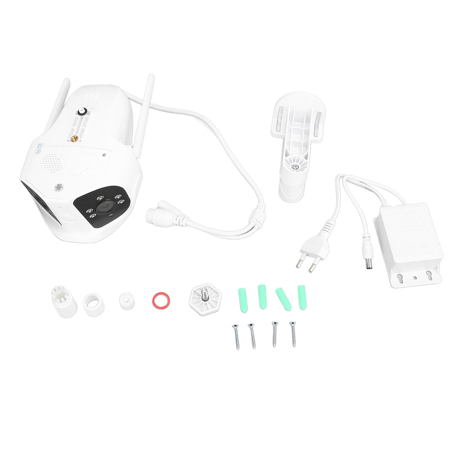 Dual Lens Security Camera 1080P HD 165 Degree Wide Angle Two Way Talk Wireless Outdoor Surveillance