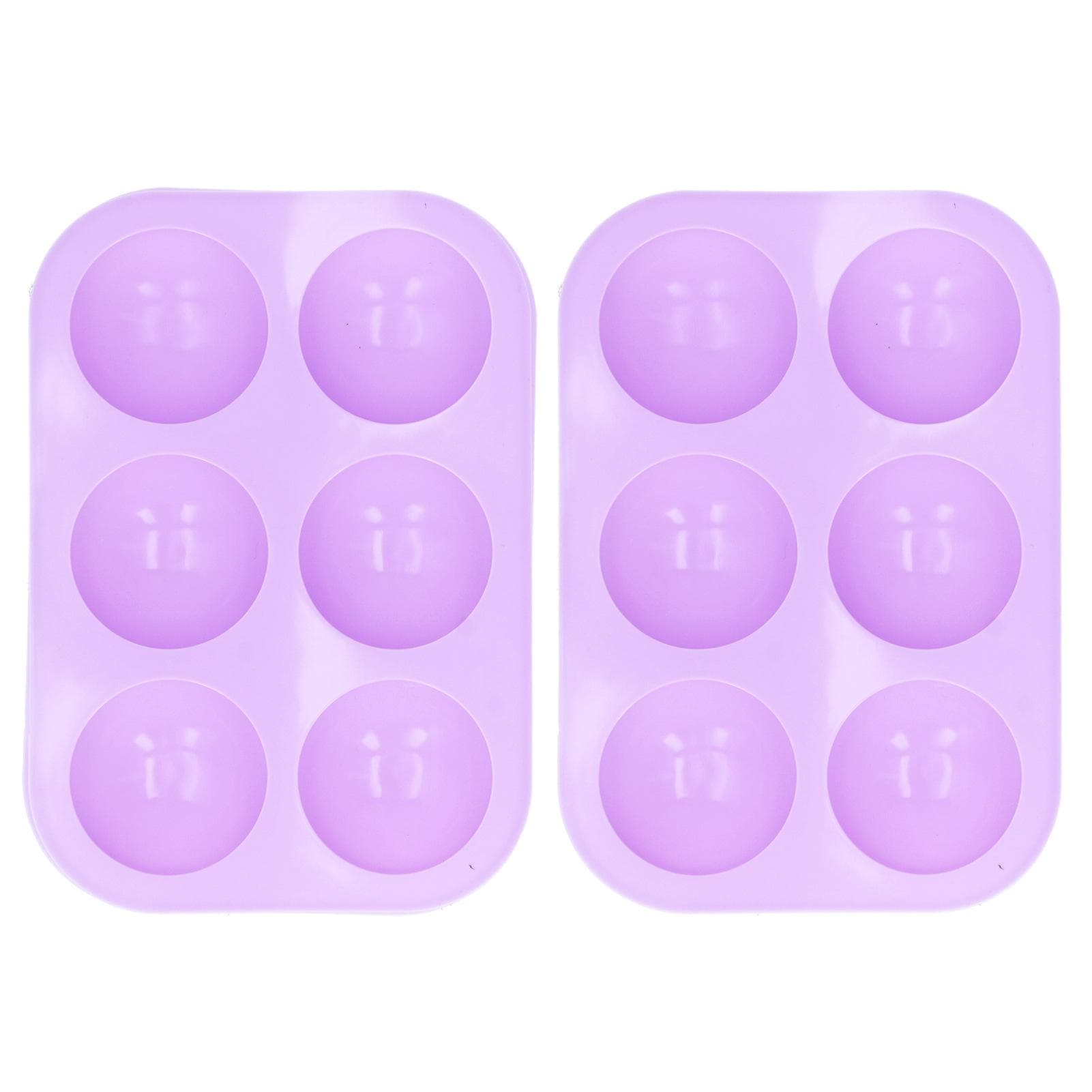 2Pcs 6 Grids Hemispherical Cake Mold 19.5x13.3cm Chocolate Silicone Mold Kitchen Accessories