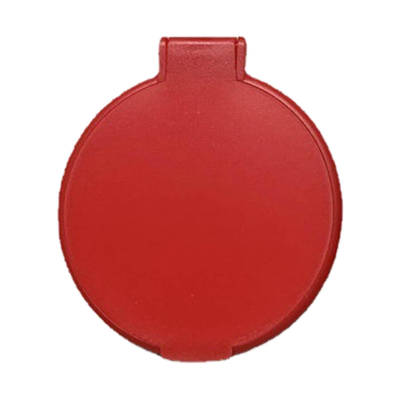 Single Sided Folding Circular Mirror Plastic Portable Compact Cosmetic Pocket Mirror Red red