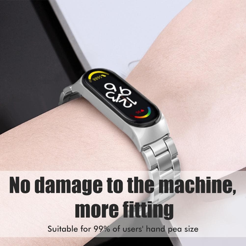 Replacement Wristbands Compatible for Xiaomi Band 7 Metal Straps Waterproof Stainless Steel Straps